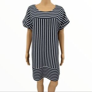 Fab’rik Navy/White Stripe Dress Size Large